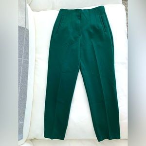 Zara Hunter Green High-Waisted Dress Pant